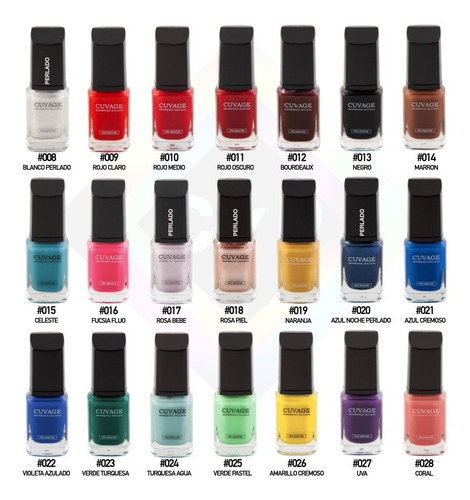 Imagen 2 de 10 de Esmaltes De Uñas Tradicional X 8 S Tacc Cuvage Kit Combo C