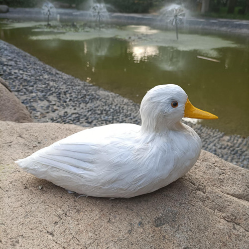Estátua Decorativa De Pato De Jardim Em Miniatura De