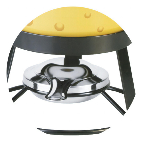 Conjunto Fondue Resistente Com Garfos Fogareiro Hauskraft Cor Amarelo Lana