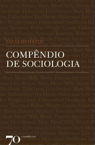 Compêndio De Sociologia, De Demartis Lucia. Editora Edições 70 Em Português