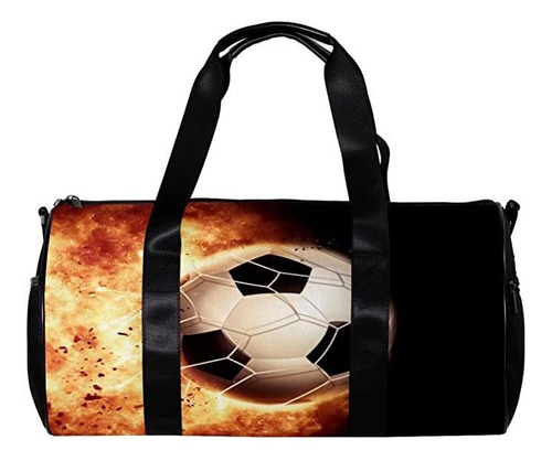 Exploding Soccer Ball Freball Sports Duffel Bag Travel Tote.