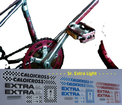 Adesivos Caloi Cross Padrão Sr. Extra Light Cromo Nylon Seta