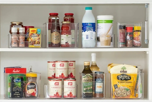 Imagem 4 de 8 de Cesto Organizador Multiuso Cristal Cozinha Banheiro 25x25x17