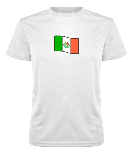 Polera Deportiva Unisex Poliéster Diseño Bandera De Mejico