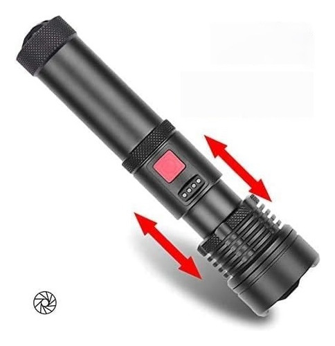 Lámpara Táctica Led Recargable Usb Linterna De 5 Modos