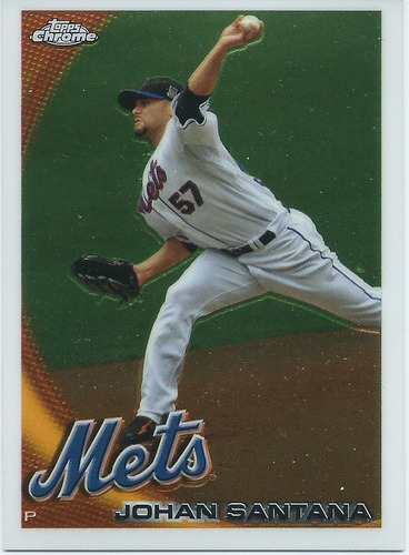Barajita Johan Santana Topps Chrome 2010 #120 Mets New York