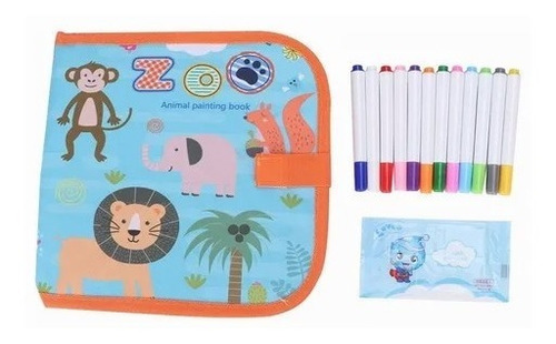Pizarrón Mágico Infantiles Lapices Dibujo 12 Colores Regalos