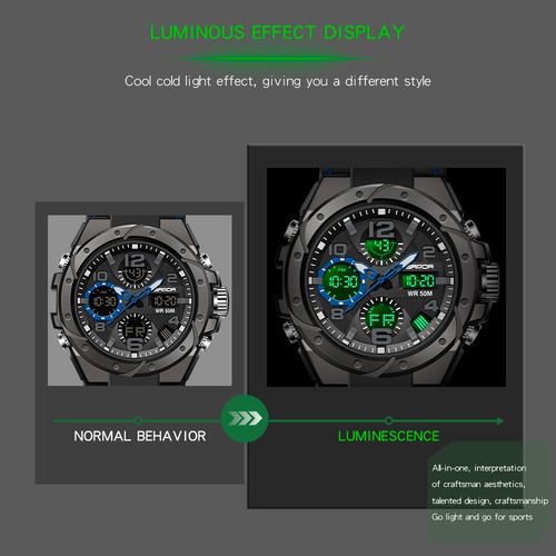 Reloj Sanda 6008, Reloj Deportivo Militar A Prueba De Agua