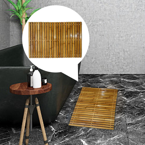 Para Alfombrilla De Baño De Madera De Bambú , Alfombrillas
