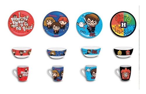 Vajilla Harry Potter Porcelana Colección 12 Piezas