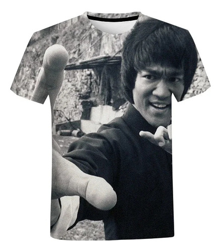 Camiseta Casual Hombre Estampado 3d Bruce Lee