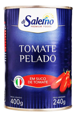 Tomate Pelado Italiano Di Salerno 400g P/ Molho De Macarrão