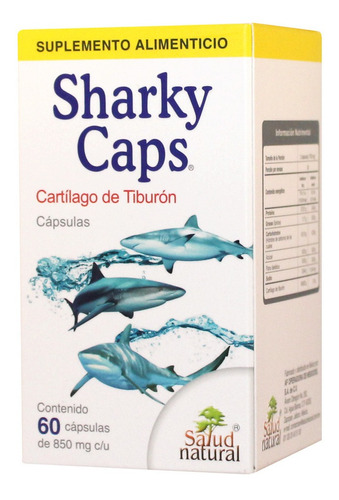 Imagen 2 de 2 de Suplemento En Cápsulas Salud Natural Sharky Caps En Frasco 60 Un