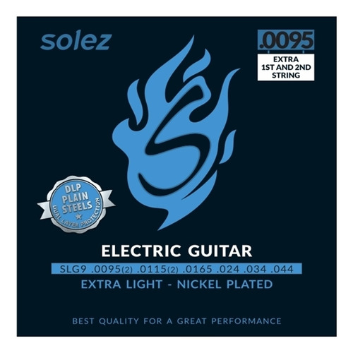 Encordoamento Guitarra Solez 095 044 Slg95 Nickel Plated