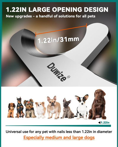 Cortaúñas Para Perros Duwize, Todo Material De Acero, Apertu