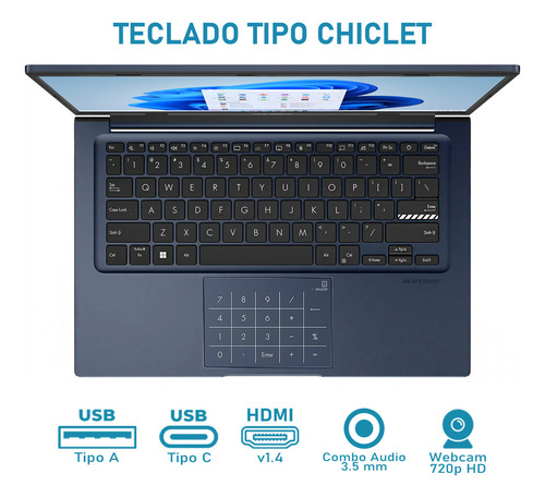 Laptop Asus Vivobook 14 Intel Core I5 1235u 8gb Ram 1tb Ssd Windows 11 Home