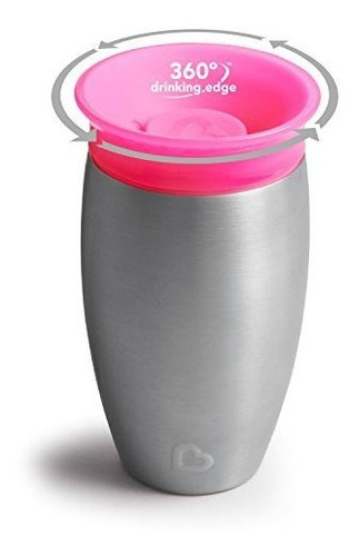 Munchkin Miracle - Vaso Para Sorber (acero Inoxidable, 360º)