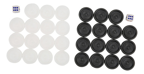 Juego De Backgammon De Plástico Blanco Y Negro De Internatio