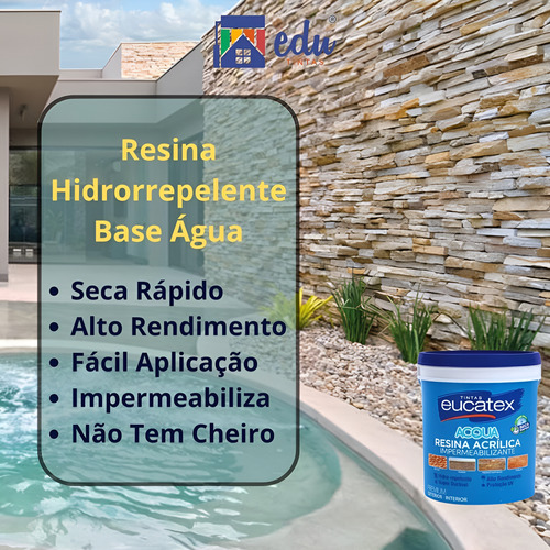 Resinaa Acrílica Premium Eucatex Base Àgua Impermeável 18 L