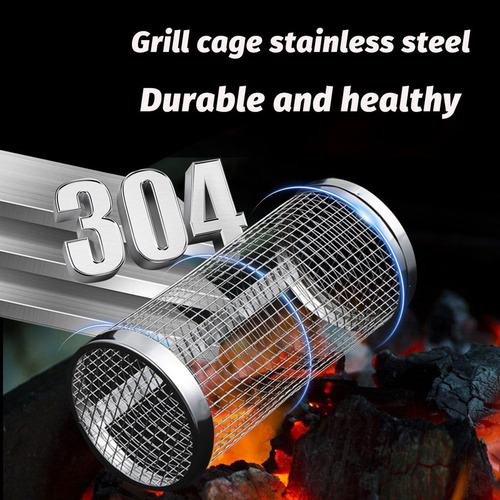 Kit Churrasco Grill Espeto Grelha Giratorio Gaiola Rotativo