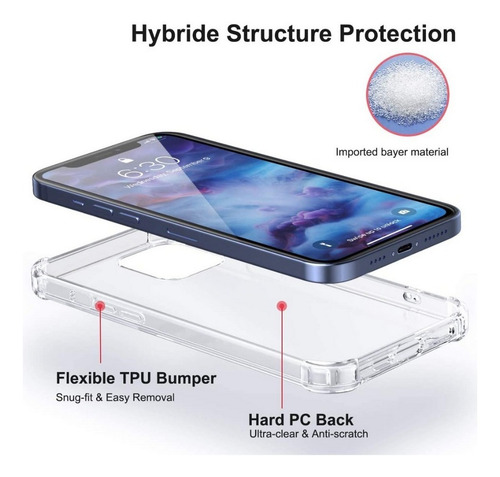 Estuche Protector Antichoque Alpha Para iPhone 12 Mini 5,4