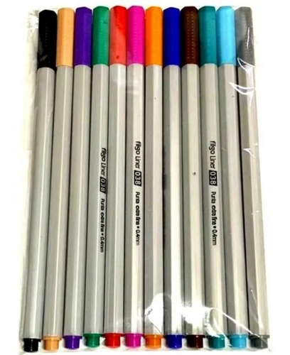 Kit De 12 Colores De Microfibras Filgo Al Agua Trazo 0,4mm