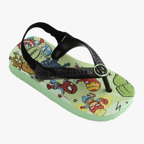 Imagem 2 de 4 de Havaianas Infantil Com Elástico Menina Menino Bebe Marvel