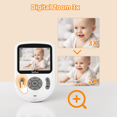 Babá Eletrônica Bm617 Tela 2.8 Lcd C/ Zoom - Taktark