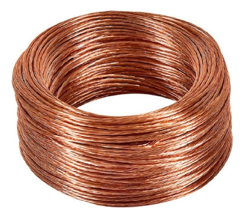 Cable De Cobre Desnudo Calibre 12 Kobrex, Rollo 100 Mts