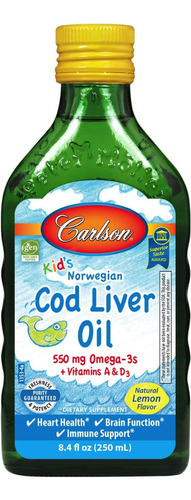 Aceite De Hígado De Bacalao Para Niños Carlson 250 Ml