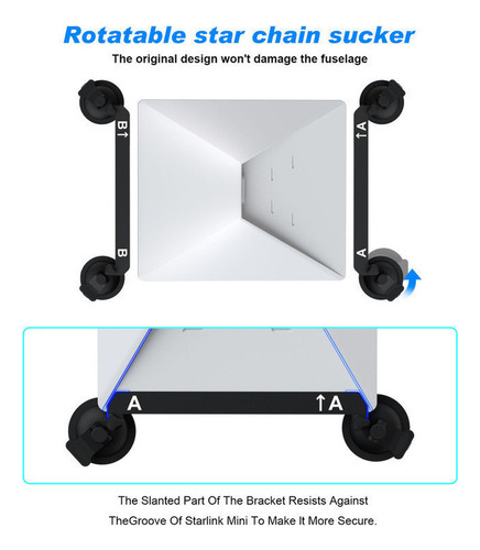 Soporte Nuevo Con Ventosa For Antena Starlink Mini