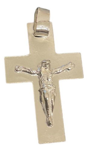 Medalla Cruz Con Cristo Plata 925 2,6x1,9cm 