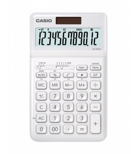 Calculadora Casio Escritorio Blanca Jw-200sc-we