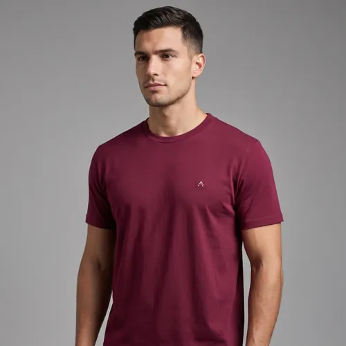Camiseta Aramis Masculina Slim Fit Bordo Basica Lisa