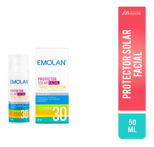 Emolan Solar Fac.triple Prot.spf30 50ml Protec Solar Facial