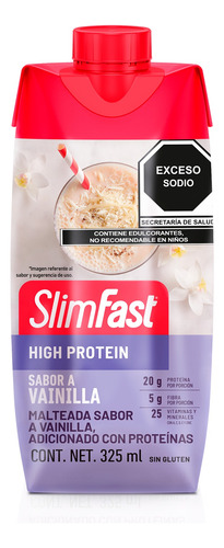 Slimfast Malteada Rtd High Protein | 12 Pack Vainilla