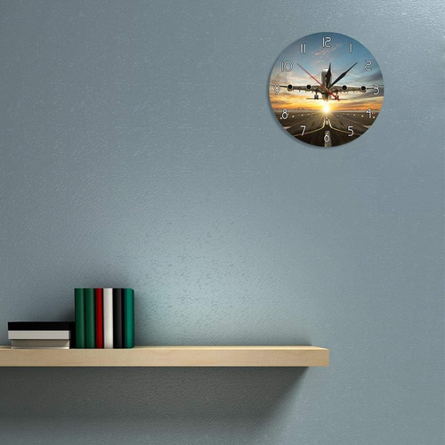 The Geeky Days Reloj De Pared De Avión Enorme Avión Comercia
