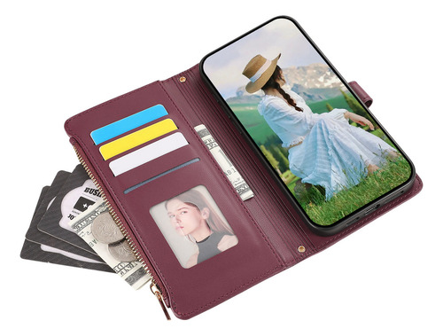 Funda Para Oppo A52/a92/a72 4g, Funda Protectora Tipo Cartera, Tarjetero Con Cremallera, Bolso De Mano