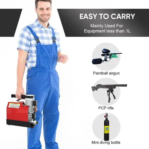 Compresor De Aire Pcp Portátil Cs2, 4500 Psi/30 Mpa, Sin Ace