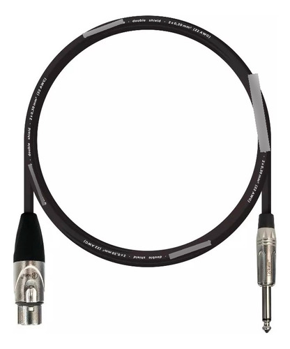 Cabo De Microfone Desbalanceado Xlrf P10 Kato K2 3 Metros
