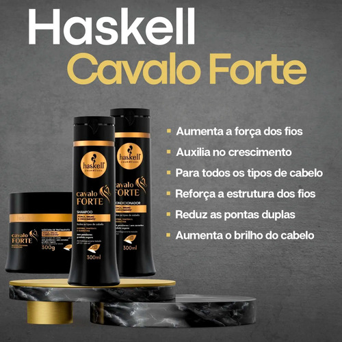 Kit Cavalo Forte 1 Máscara 300ml 1 Tônico 120ml Haskell