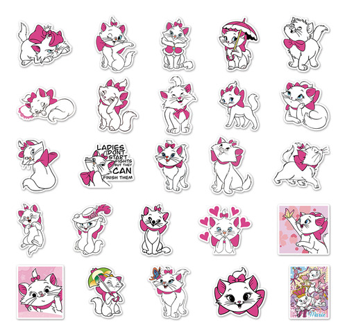 Disney-pegatinas De Dibujos Animados De Los Aristogatos Para