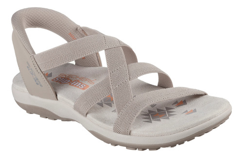 Sandalia Skechers 163460 Reggae Slim Stretch Gris Mujer / J