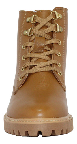 Botín De Piel Hispana Para Dama Modelo 9709 Color Maple