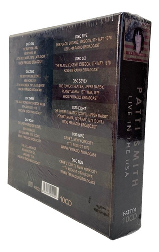 Box Patti Smith - Live In The Usa - Broadcasts - 10 Cd Imp Versão Do Álbum Edição Limitada