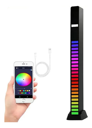 Lámpara De Captación Led Rgb De 18 Colores Con Control De So
