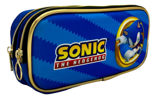Lapicera Estuche Escolar Doble Cierre Ruz Sonic Grit 178128