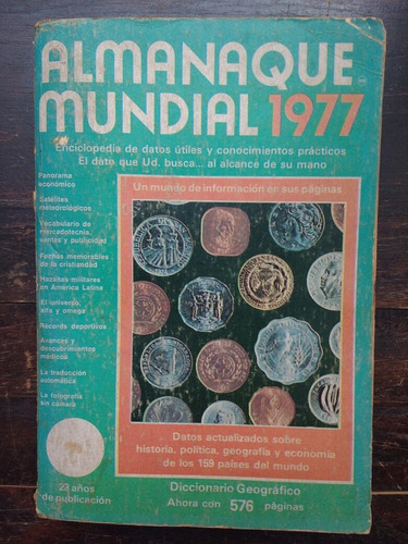 Almanaque Mundial 1977 Diccionario Geográfico 