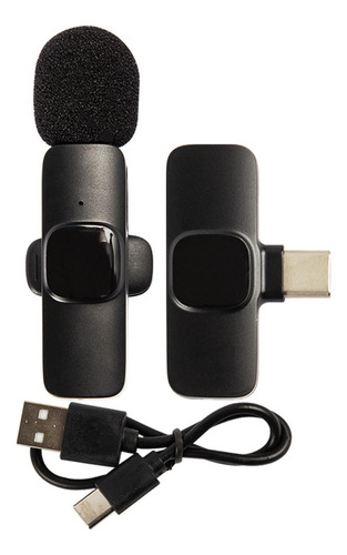 Microfone Para Gravar Videos Podcast Lapela Sem Fio Tipo C