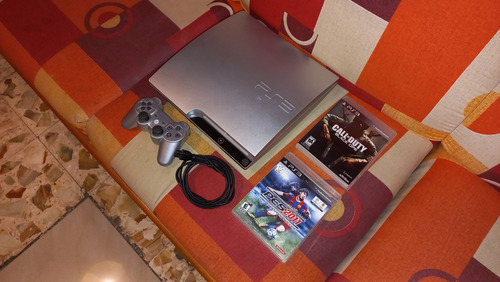 Consola Playstation 3 Slim Silver Edition 2 Juegos (no Sirve (Usado)